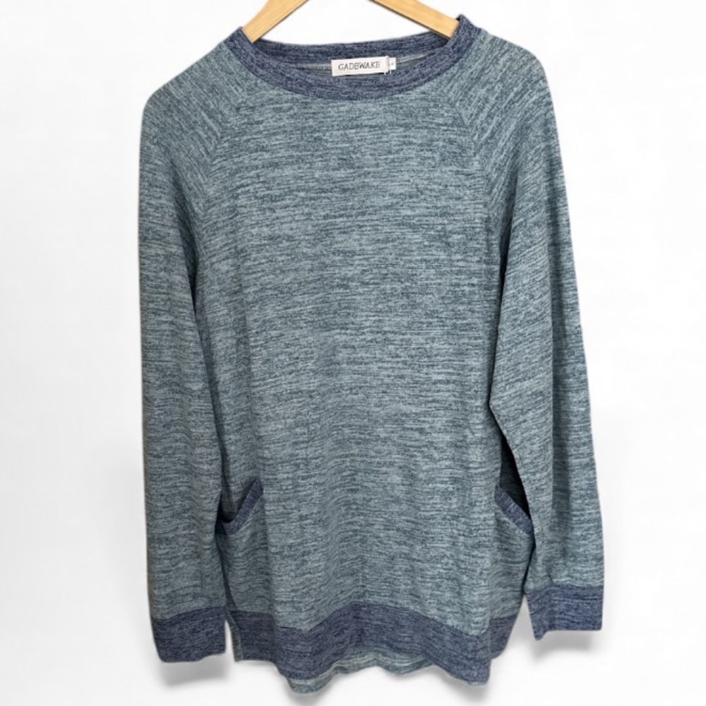 Heathered Blue Pullover popover super soft tunic NEW large
